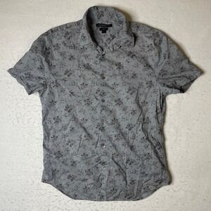 John Varvatos USA Luxe Mens Short Sleeve Button Up Floral Shirt Size Medium